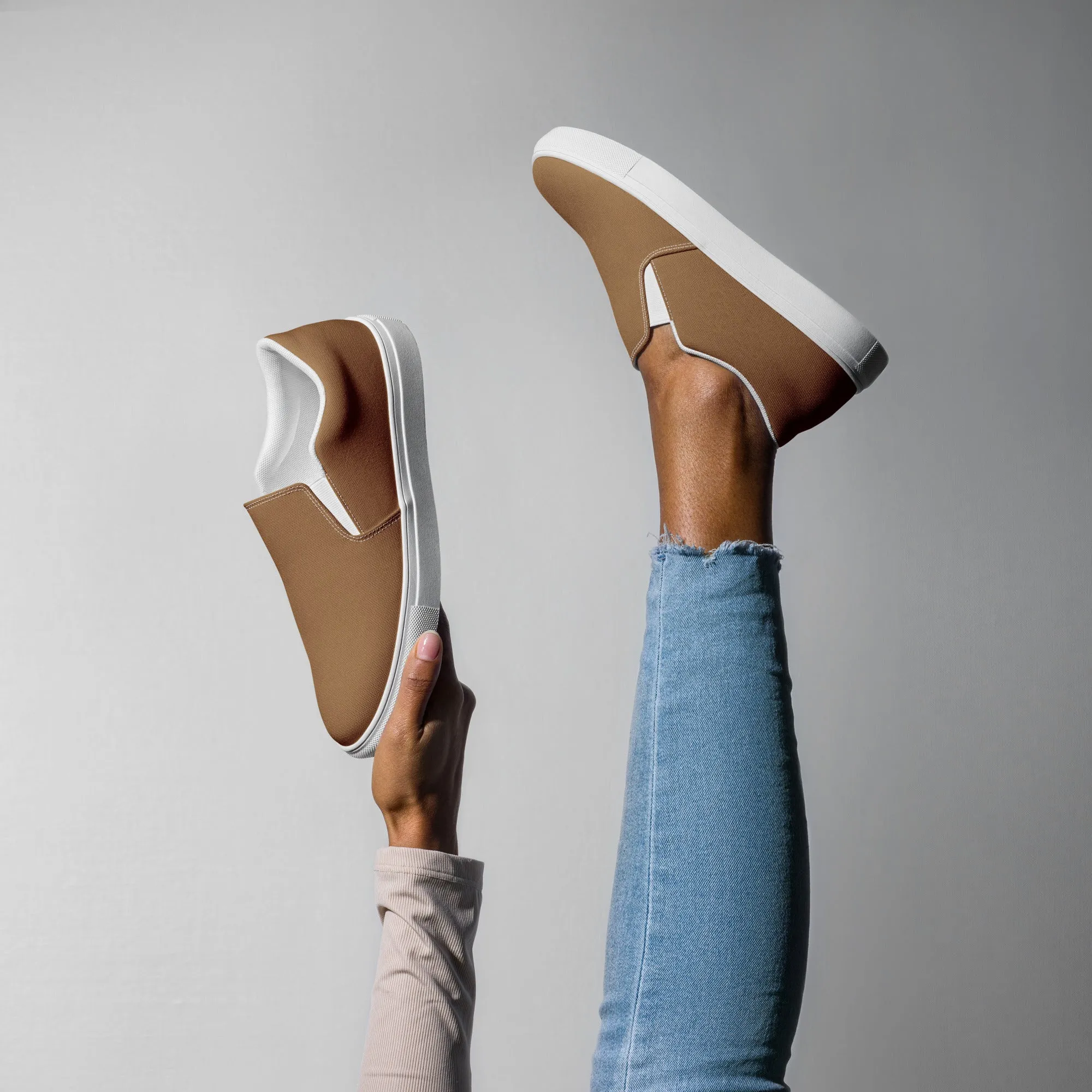 Women’s Brown slip-on canvas shoes