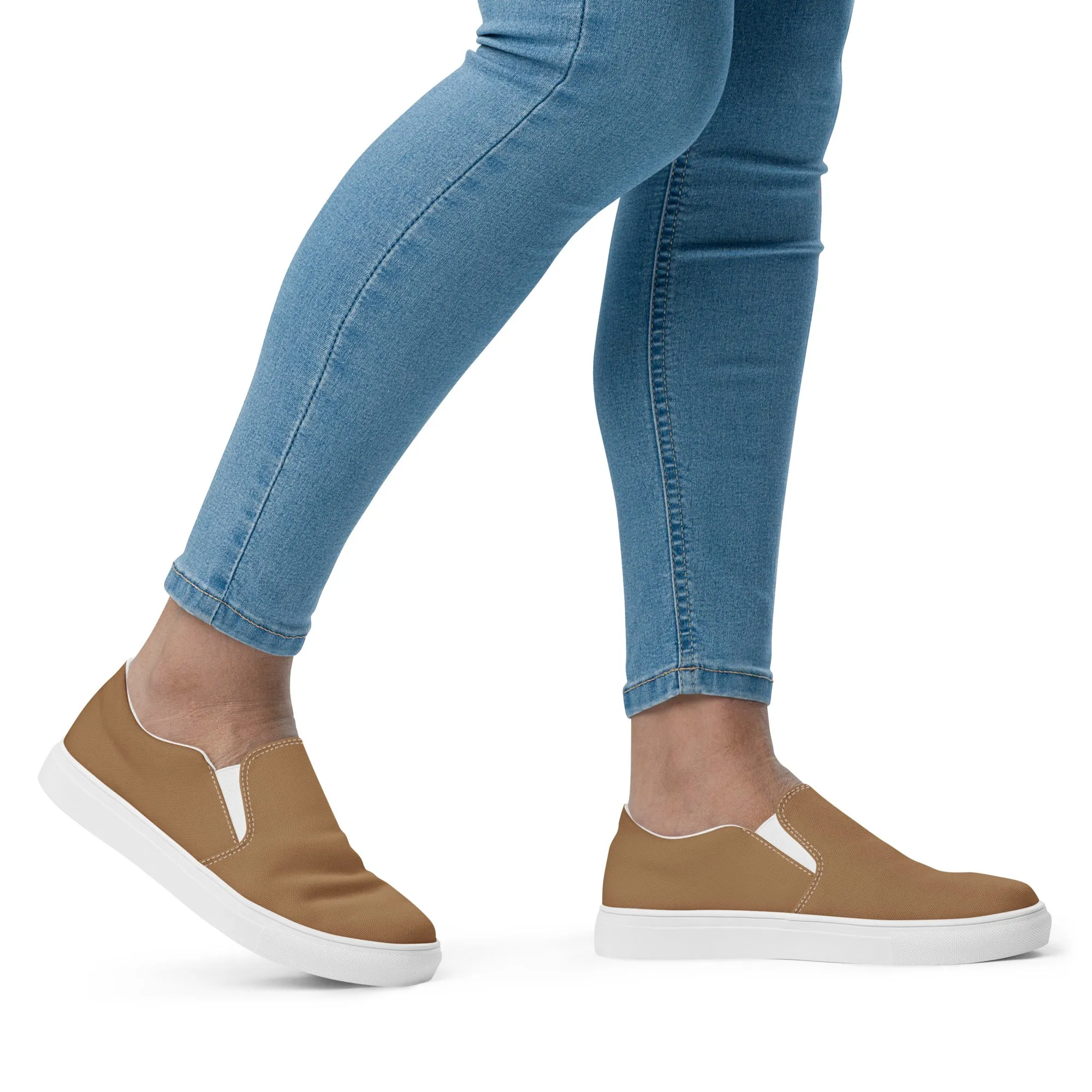 Women’s Brown slip-on canvas shoes