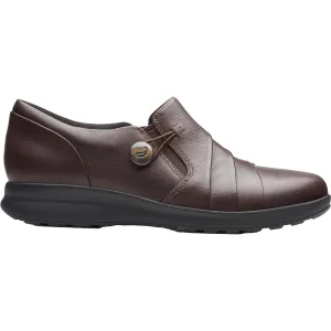 Women's Clarks Un Adorn Loop Dark Brown Leather