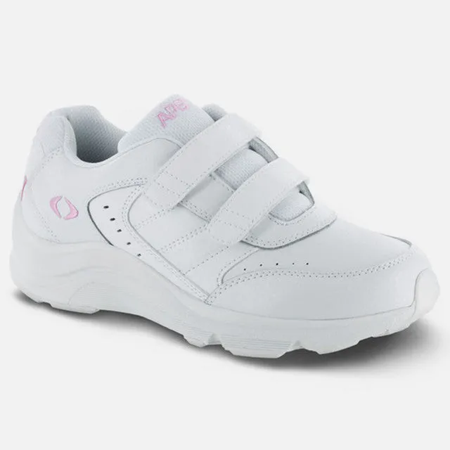 Women's Double Strap Walking Shoe - White