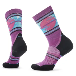 Women's Smartwool Trail Run Sunset Trail Crew Socks Color: Meadow Mauve