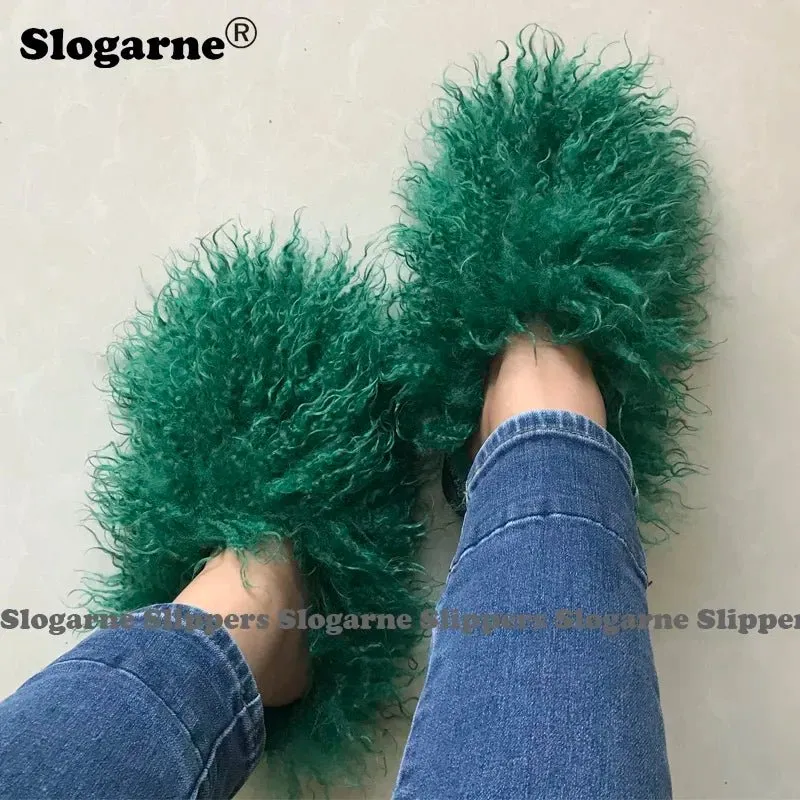 Women's Winter Slippers - Cozy Faux Fur Design, Plush Lining - Sizes 23-48