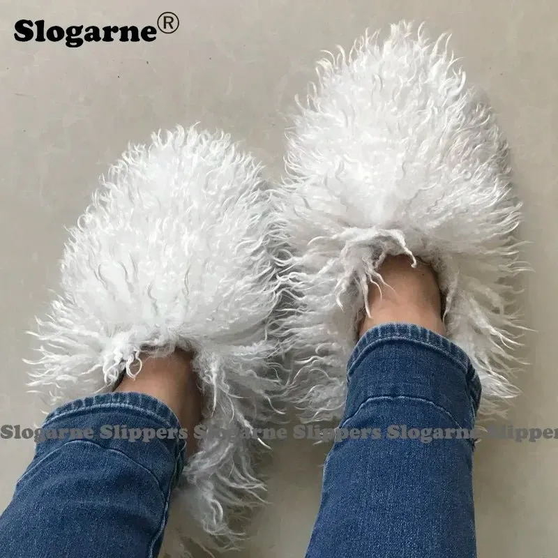 Women's Winter Slippers - Cozy Faux Fur Design, Plush Lining - Sizes 23-48