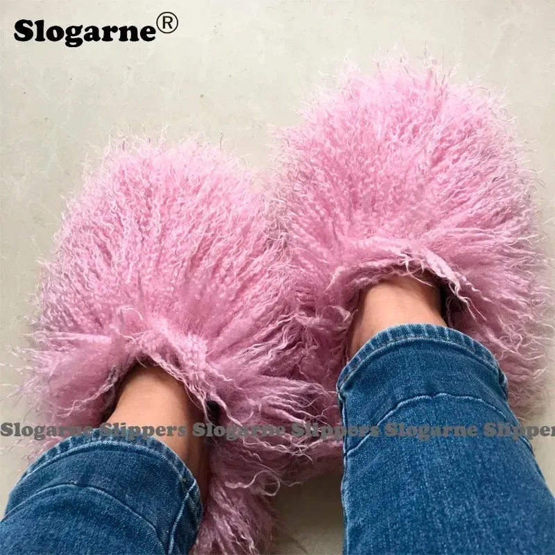 Women's Winter Slippers - Cozy Faux Fur Design, Plush Lining - Sizes 23-48