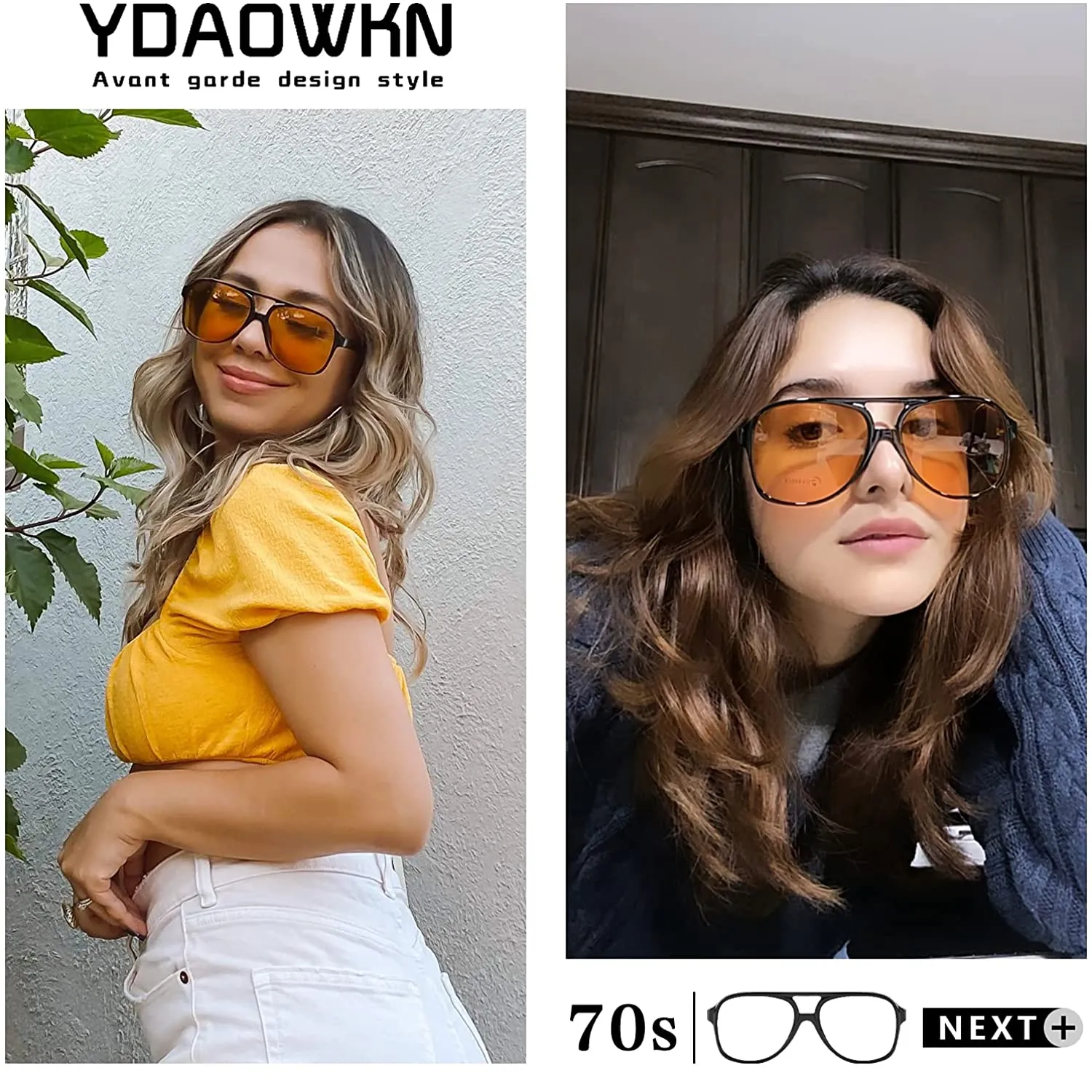 YDAOWKN | Classic Vintage Aviator Sunglasses For Women And Men