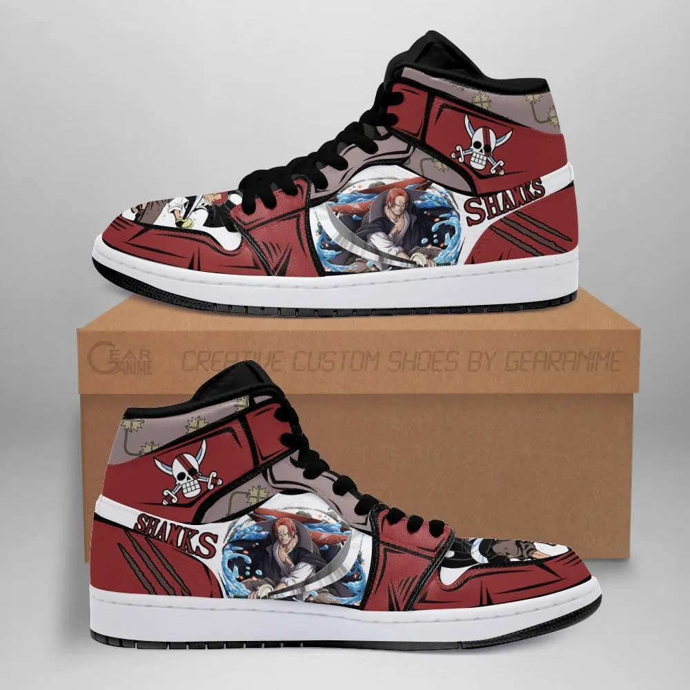 Yonko Red Hair Shank Sneakers Custom Anime OP Shoes